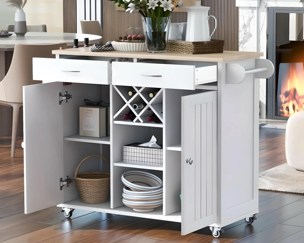 small kitchen island on wheels