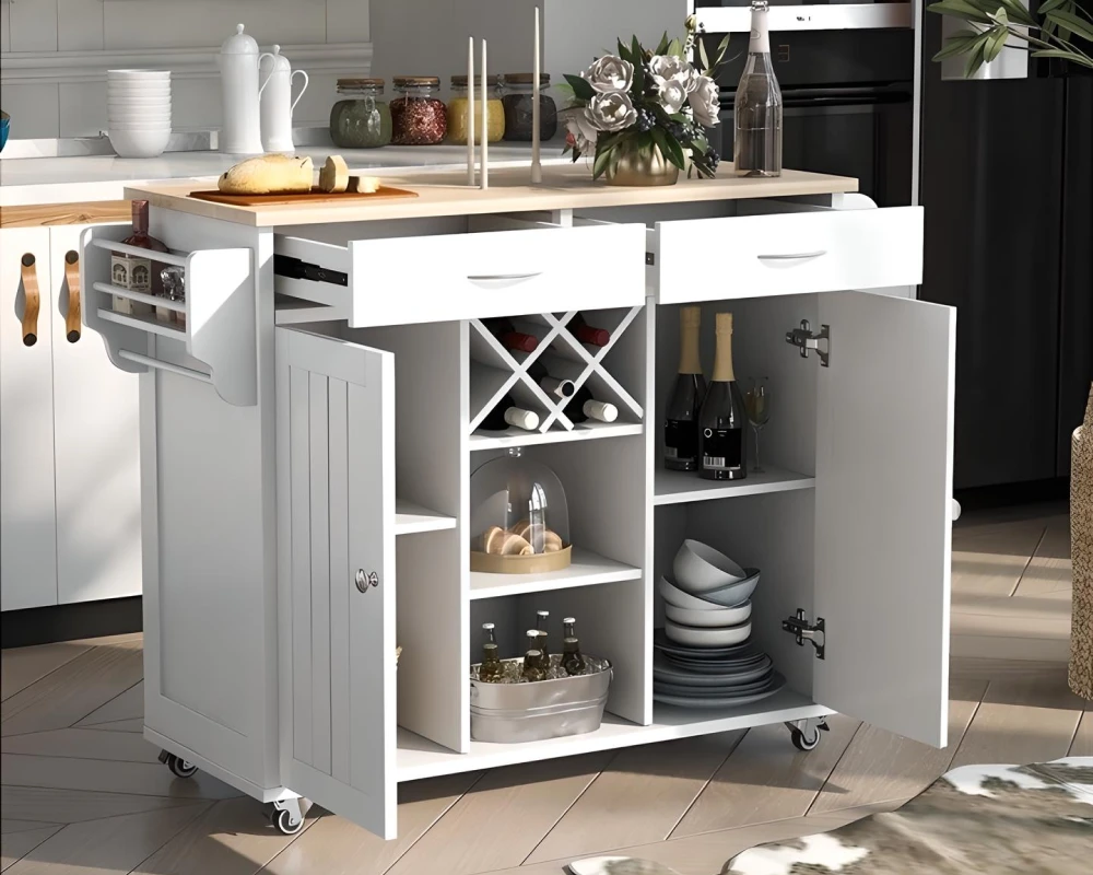 small kitchen island on wheels